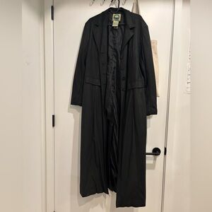 Vintage 90s long black coat